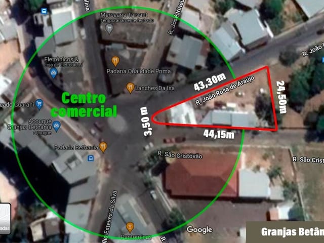 Terreno com 595m², à venda, no bairro Granjas Betânia em Juiz de Fora