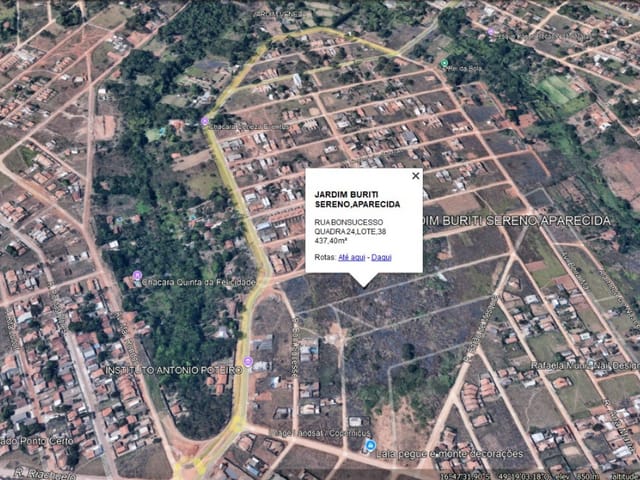 Terreno com 437m², à venda, no bairro Jardim Buriti Sereno em Aparecida de Goiânia