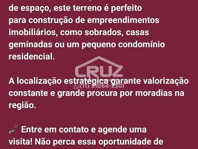 Terreno com 800m², à venda, no bairro Vila Galvão em Guarulhos