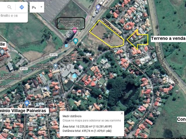 Terreno com 8880m², à venda, no bairro Nossa Senhora do Perpétuo Socorro em Pindamonhangaba