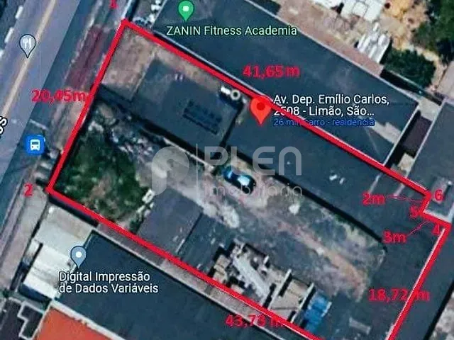 Terreno com 893m², à venda, no bairro Limão em São Paulo