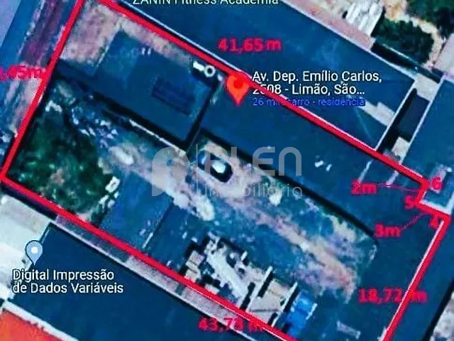 Terreno com 893m², à venda, no bairro Limão em São Paulo