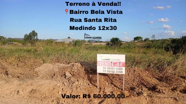 Terreno com 396m², à venda, no bairro Bela Vista em Novo Progresso