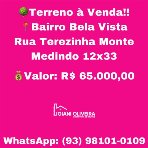 Terreno com 396m², à venda, no bairro Bela Vista em Novo Progresso