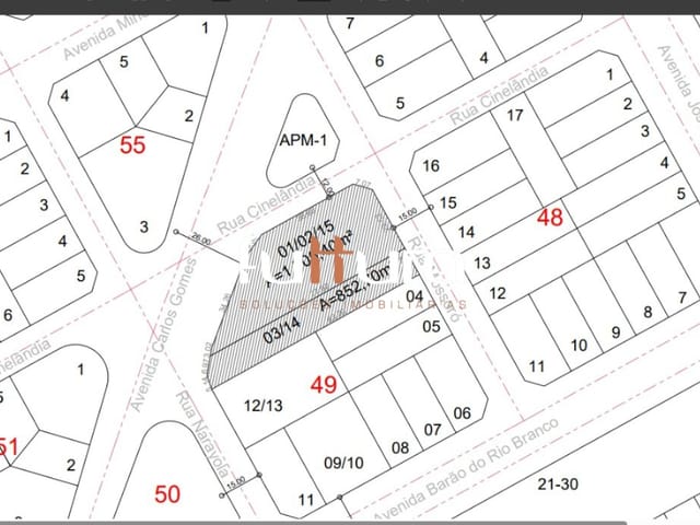 Terreno com 1705m², à venda, no bairro Vila São Tomaz em Aparecida de Goiânia