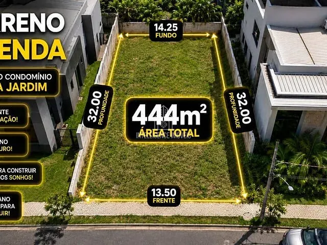Terreno com 444m², à venda, no bairro Condomínio Residencial Vila Jardim em Cuiabá