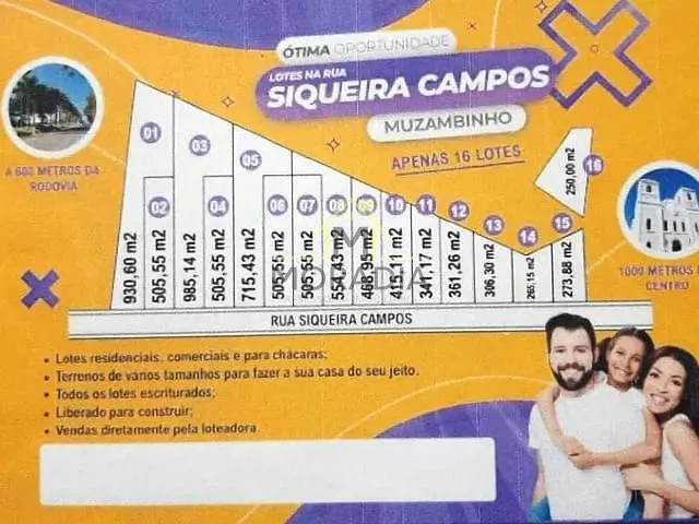 Terreno com 270m², à venda, no bairro Loteamento Primavera  em Muzambinho