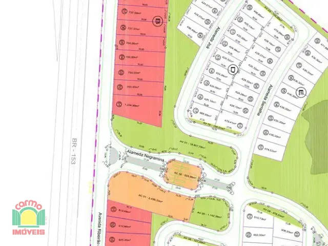 Terreno com 737m², à venda, no bairro Condomínio Alphaville Anápolis em Anápolis