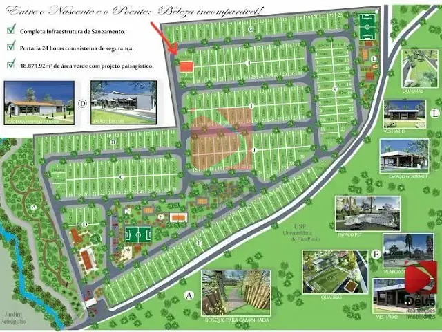 Terreno com 368m², à venda, no bairro Residencial Alto do Jatobá em Pirassununga