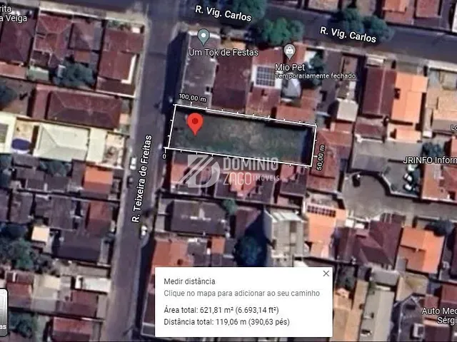 Terreno com 551m², à venda, no bairro Nossa Senhora da Abadia em Uberaba