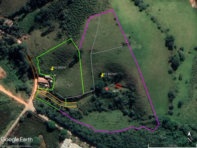 Terreno com 32000m², à venda, no bairro Zona Rural em Cambuí