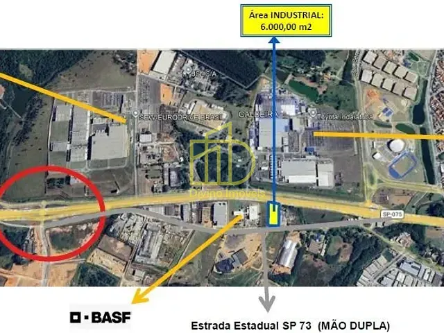 Terreno com 6000m², à venda, no bairro Distrito Industrial Domingos Giomi em Indaiatuba