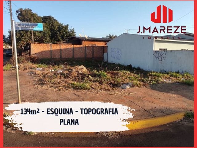 Foto do Terreno - TERRENO DE ESQUINA COM 134m² NA CONTINUAÇÃO DA RUA DENHEI KANASHIRO. ZONEAMENTO PERMITE CONSTRRUÇÃO COMERCIAL E RESIDENCIAL. | J. Mareze Imóveis Ltda