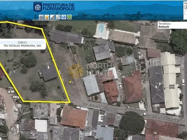 Terreno com 2017m², à venda, no bairro Cachoeira do Bom Jesus em Florianópolis