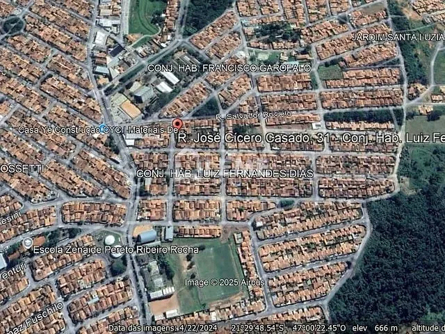 Terreno com 1595m², à venda, no bairro Conjunto Habitacional Luiz Fernandes Dias em Mococa