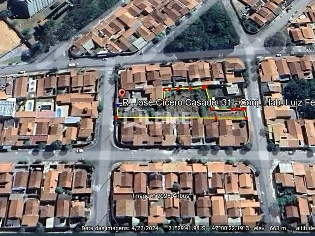 Terreno com 1595m², à venda, no bairro Conjunto Habitacional Luiz Fernandes Dias em Mococa