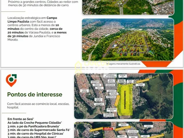 Terreno com 160m², à venda, no bairro Conjunto Habitacional São José em Campo Limpo Paulista