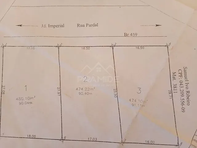 Terreno com 474m², à venda, no bairro Morada dos Pássaros em Poços de Caldas