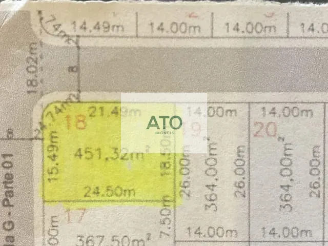 Terreno com 451m², à venda, no bairro areias em Tijucas