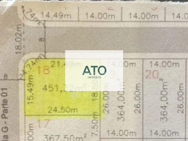 Terreno com 451m², à venda, no bairro areias em Tijucas