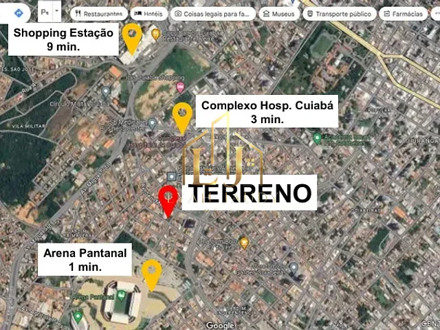 Terreno com 1046m², à venda, no bairro Cidade Alta em Cuiabá