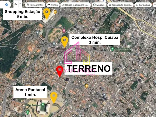 Terreno com 1046m², à venda, no bairro Cidade Alta em Cuiabá