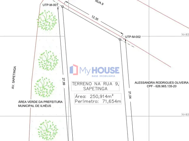 Terreno com 274m², à venda, no bairro Pontal em Ilhéus