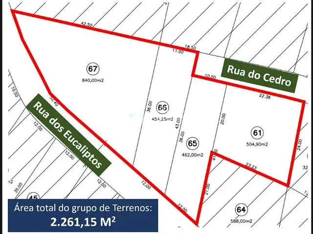 Terreno com 2261m², à venda, no bairro Salutaris em Paraíba do Sul