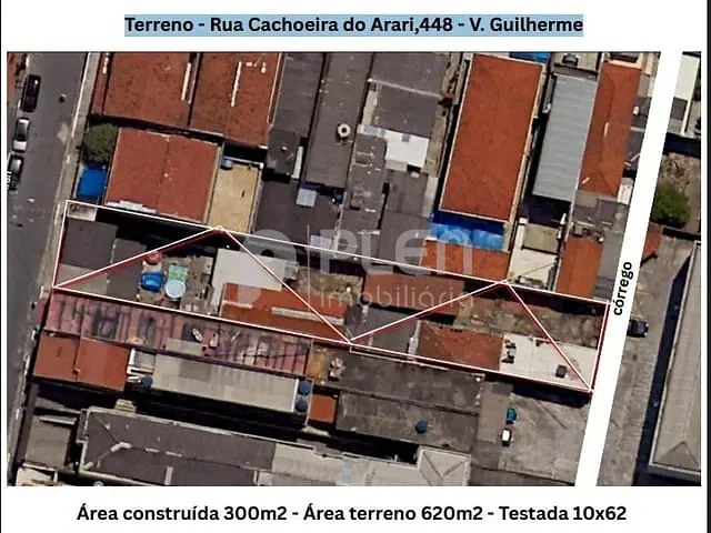Terreno com 620m², à venda, no bairro Vila Guilherme em São Paulo