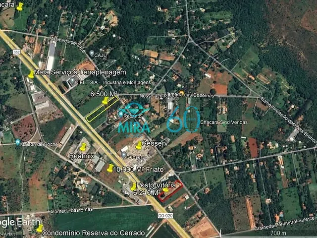Terreno com 6591m², à venda, no bairro Estância Vargem Bonita em Senador Canedo