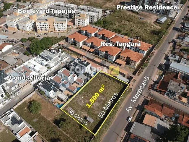 Terreno com 1500m², à venda, no bairro Maracanã I em Santarém
