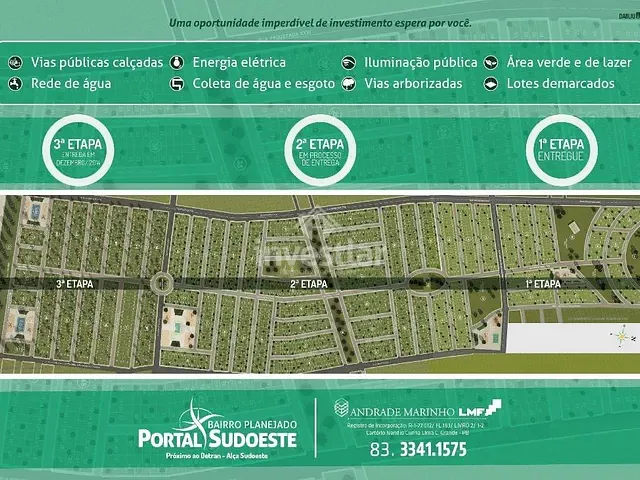 Terreno com 193m², à venda, no bairro Serrotão em Campina Grande