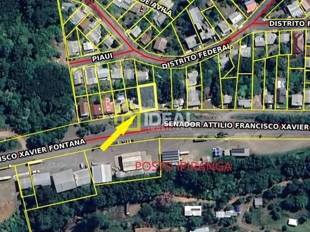 Terreno com 447m², à venda, no bairro Estados em Concórdia