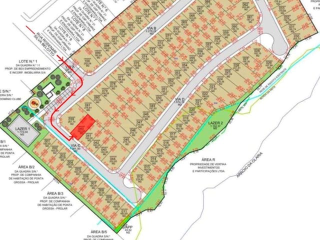 Terreno com 160m², à venda, no bairro Neves em Ponta Grossa
