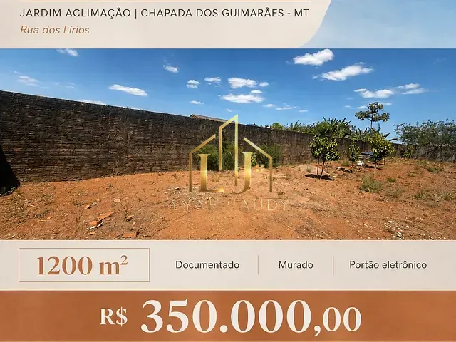 Terreno com 1200m², à venda, no bairro Centro em Chapada dos Guimarães