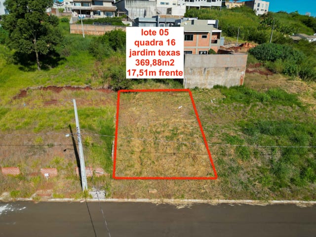 Foto do Terreno - Terreno à venda LOTE 05 QUADRA 16, Loteamento Texas, Apucarana, PR | J. Mareze Imóveis Ltda