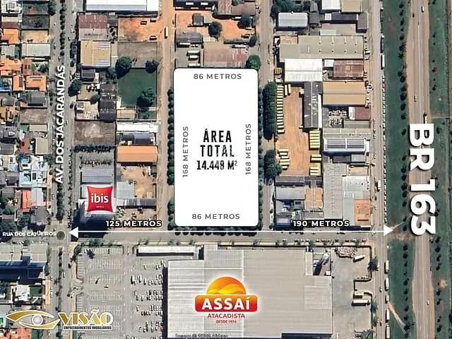 Terreno com 14448m², à venda, no bairro Setor Industrial Norte em Sinop