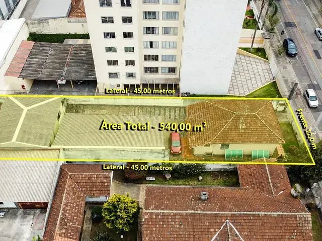 Terreno com 540m², à venda, no bairro Alto da Rua XV em Curitiba