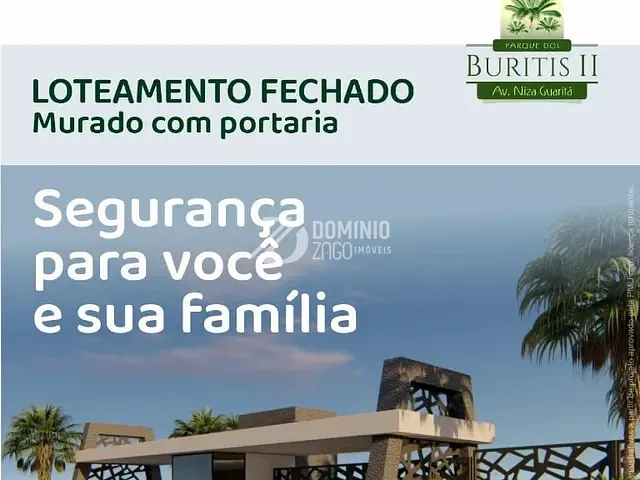 Terreno com 250m², à venda, no bairro Parque dos Buritis II em Uberaba