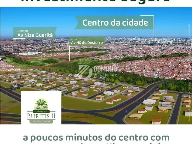 Terreno com 250m², à venda, no bairro Parque dos Buritis II em Uberaba