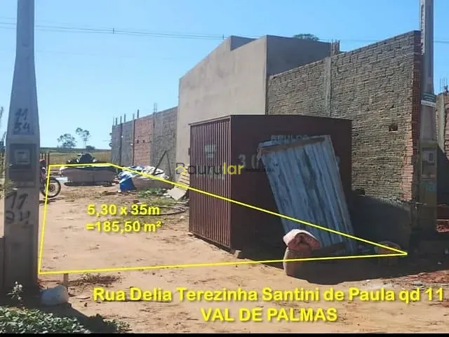 Terreno com 186m², à venda, no bairro Parque Val de Palmas em Bauru