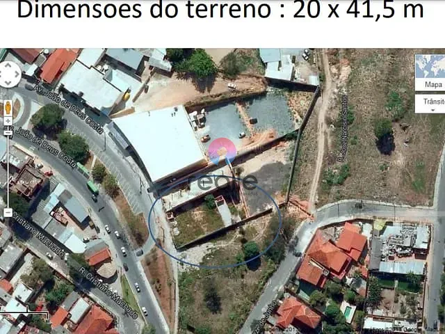 Terreno com 830m², à venda, no bairro Centro em Contagem