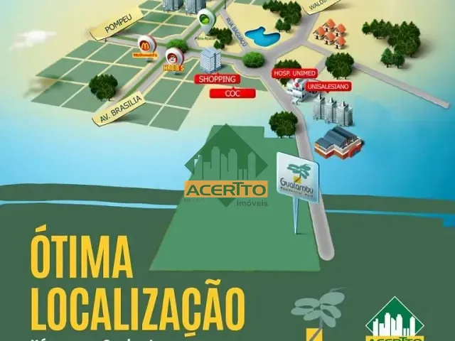 Terreno com 1000m², à venda, no bairro Condomínio Residencial Guatambu Park em Birigüi