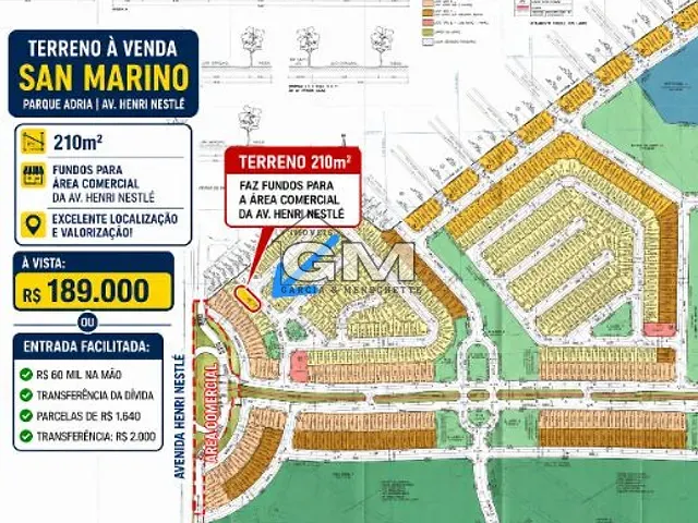 Terreno com 210m², à venda, no bairro Recreio Anhangüera em Ribeirão Preto