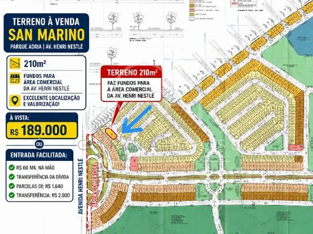 Terreno com 210m², à venda, no bairro Recreio Anhangüera em Ribeirão Preto
