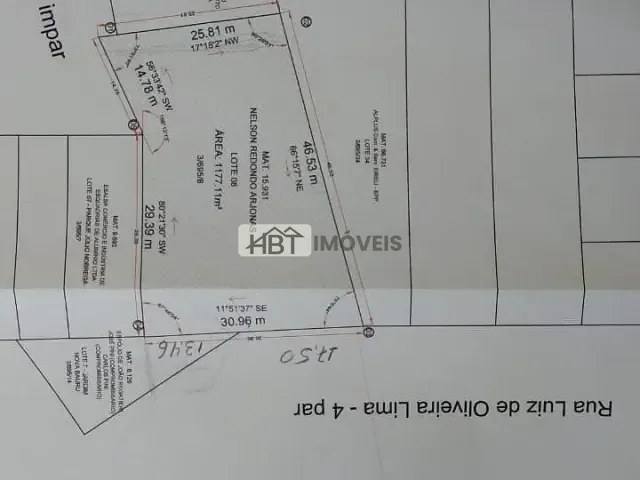 Terreno com 1177m², à venda, no bairro Parque Paulista em Bauru