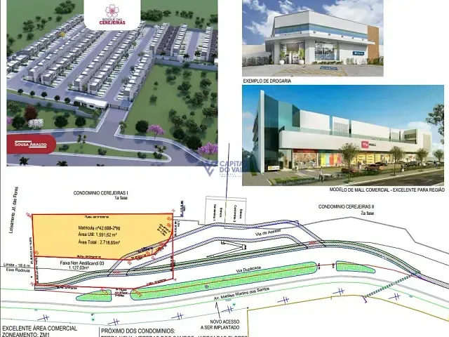 Terreno com 2719m², à venda, no bairro Eugênio de Melo em São José dos Campos