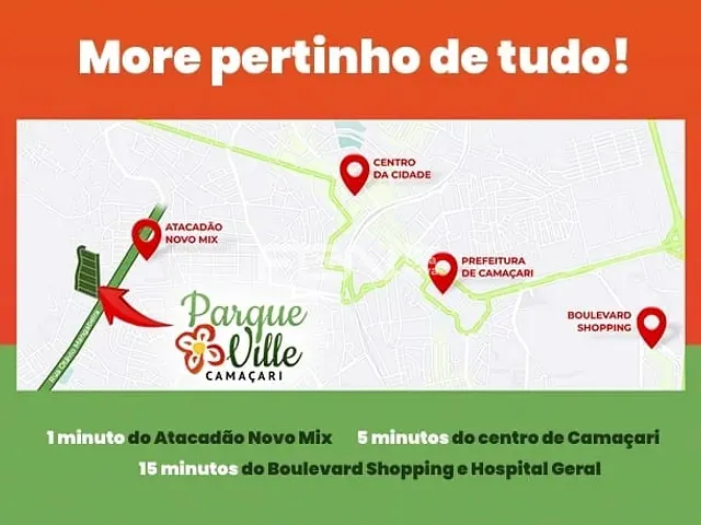 Terreno com 160m², à venda, no bairro Lama Preta em Camaçari
