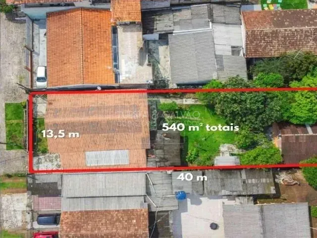 Terreno com 540m², à venda, no bairro Capão Raso em Curitiba