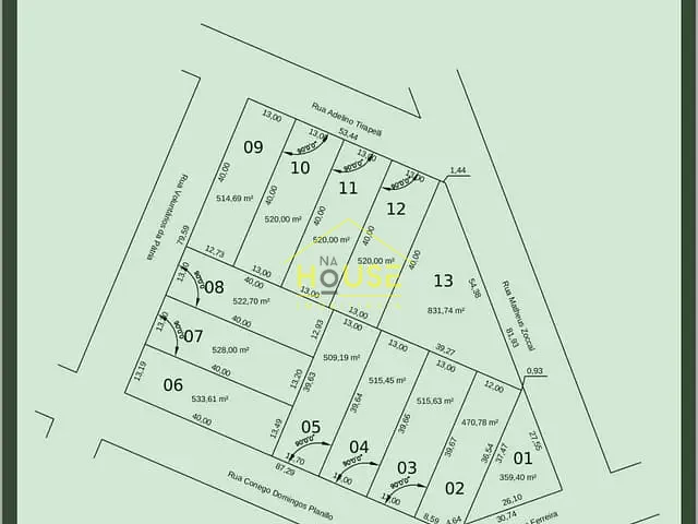 Terreno com 359m², à venda, no bairro Jardim Redentor em Nhandeara